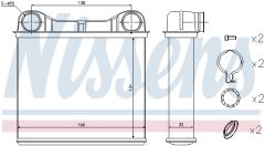 NISSENS 72049 — Radiator încălzire habitaclu