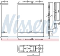 NISSENS 72050 — Радиатор печки