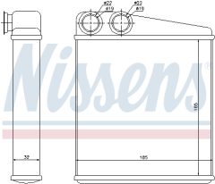 NISSENS 72206 — Радиатор печки
