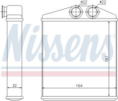 NISSENS 72661 — Radiator încălzire habitaclu