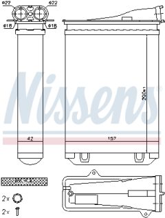 NISSENS 72954 — Радиатор печки