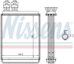 NISSENS 72986 — Radiator încălzire habitaclu