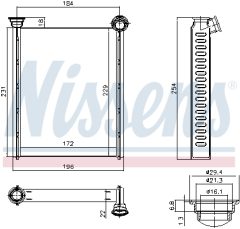 NISSENS 72987 — Radiator încălzire habitaclu