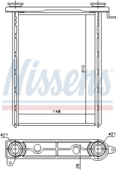 NISSENS 73343 — Радиатор печки
