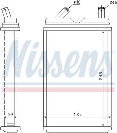NISSENS 73624 — Радиатор печки