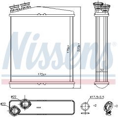 NISSENS 73645 — Радиатор печки