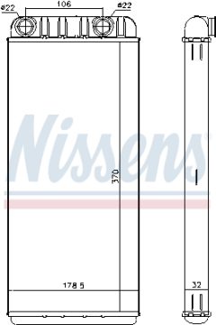 NISSENS 73648 — Радиатор печки