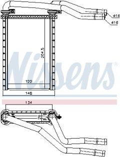 NISSENS 73991 — Radiator încălzire habitaclu