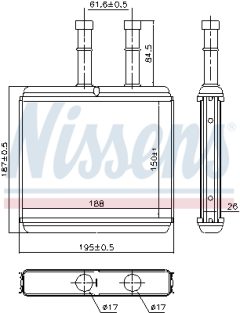 NISSENS 76504 — Radiator încălzire habitaclu