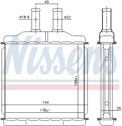 NISSENS 76509 — Radiator încălzire habitaclu