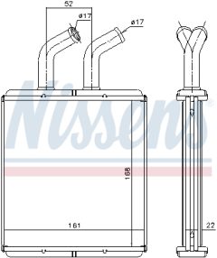 NISSENS 77514 — Радиатор печки