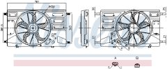 NISSENS 850100 — Вентилятор радиатора