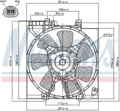 NISSENS 85491 — Ventilator radiator motor