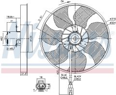 NISSENS 85957 — Ventilator radiator motor
