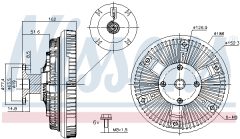 NISSENS 86025 — Cuplaj vâscos ventilator radiator
