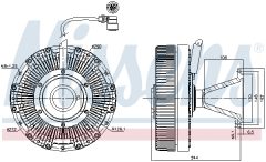 NISSENS 86140 — Cuplaj vâscos ventilator radiator