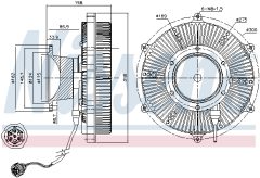 NISSENS 86169 — Cuplaj vâscos ventilator radiator