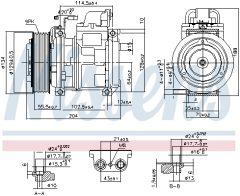 NISSENS 890023 — Компрессор кондиционера