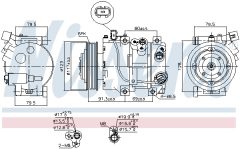 NISSENS 890230 — Компрессор кондиционера