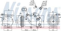 NISSENS 890238 — Compresor aer condiționat