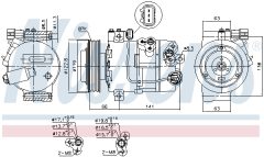 NISSENS 890643 — Compresor aer condiționat