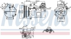 NISSENS 890776 — Compresor aer condiționat