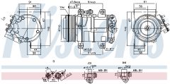 NISSENS 890874 — Compresor aer condiționat