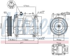 NISSENS 89097 — Компрессор кондиционера