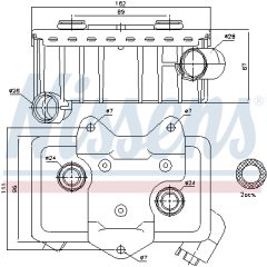 NISSENS 90582 — Radiator ulei motor