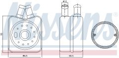 NISSENS 90608 — Radiator ulei motor