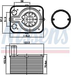 NISSENS 90655 — Radiator ulei motor