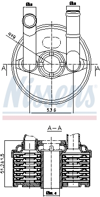 NISSENS 90666 — Радиатор масла АКПП