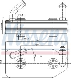 NISSENS 90667 — Радиатор масла АКПП