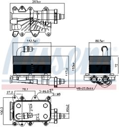 NISSENS 90673 — Радиатор масла АКПП