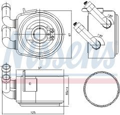 NISSENS 90695 — Radiator ulei motor