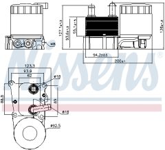 NISSENS 90696 — Radiator ulei motor