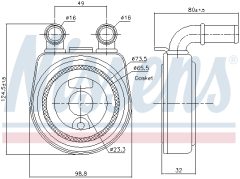 NISSENS 90701 — Radiator ulei motor