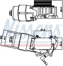 NISSENS 90703 — Radiator ulei motor