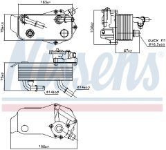 NISSENS 90736 — Радиатор масла АКПП