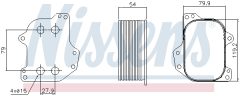 NISSENS 90745 — Radiator ulei motor