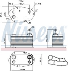 NISSENS 90786 — Radiator ulei motor