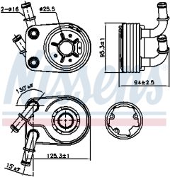 NISSENS 90794 — Radiator ulei motor