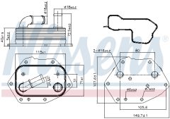 NISSENS 90808 — Масляный радиатор