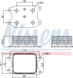 NISSENS 90810 — Radiator ulei motor