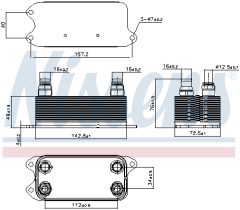 NISSENS 90909 — Радиатор масла АКПП