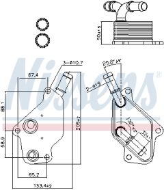NISSENS 90965 — Масляный радиатор