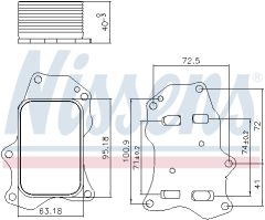 NISSENS 91234 — Radiator ulei motor