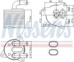 NISSENS 91286 — Радиатор масла АКПП
