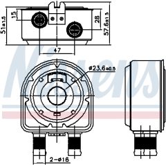 NISSENS 91295 — Radiator ulei motor