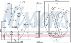 NISSENS 91296 — Radiator ulei motor